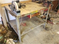 Heavy Duty Steel Shop Table with Vise