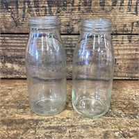 2 x Quart Oil Bottles - Imp Quart & Quart