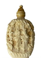 19 TH FINE Chinese Carved  Ivory Snuff Bottle