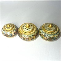 A Vintage Indian Hand-Painted Bone TablE BOX