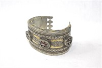 Turkmens tribal silver cuff bracelet