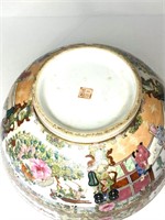 Large Chinese famile-rose bowl with flower