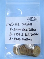 (15) U.S. Dollars, (9) 2000p SAQ Dollars,