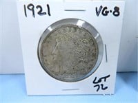 1921 Morgan Silver Dollar VG-8