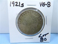 1921s Morgan Silver Dollar VG-8
