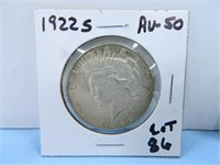 1922s Peace Dollar AU-50