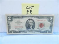 1963 Ser. $2 U.S. Note Red Seal (Good Cond.)