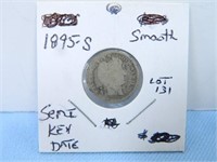 1895s Barber Dime Key Date, Smooth