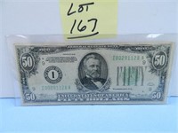 1934 Series $50 Federal Reserve Note, Green Seal,