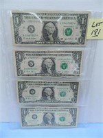 (4) 2003 Series Federal Reserve Note, Green Seal,