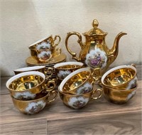 Barvarian Gold Overlay Tea Set