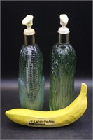 Vintage Avon Corn and Asparagus Dispenser Bottles