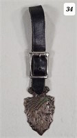 Indian Chief Embossed Watch Fob