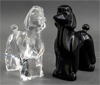 Baccarat Black & Clear Crystal Poodle Figure, 2