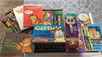 Garfield collection books, scissors, tooth brush