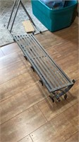 Metal hat rack with shelf approx 33” long