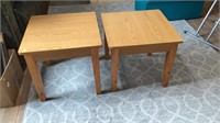 Two end tables each 18”x18”x17”