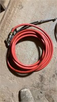 Air line extension cord and shop light with hook