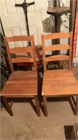 2 kitchen chairs no table one chair back broke