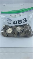 160 WASHINGTON QUARTERS 90% SILVER