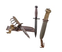 Trench / Bayonet Knife 2 Pcs Lot Knives / Blades