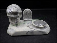 Halloween Skull & Tombstone Votive Holder