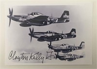 WWII Ace Clayton Kelly Gross signed photo