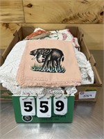 Linens: Hand Painted Elephant Napkins & More