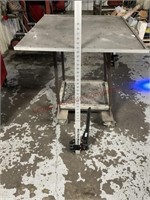 Aluminum top table on wheels