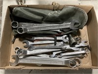 Combination and open end metric wrenches. 24 and