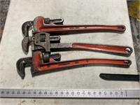 3-24 inch pipe wrenches. One rigid