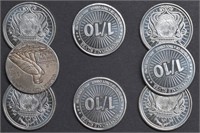 8 - 1/10 ozt Silver .999 Scottsdale Rounds
