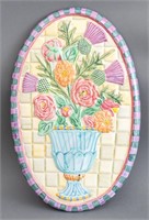 MacKenzie Childs Glazed Pottery Wall Medaillon