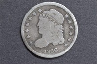 1836 Capped Bust Half Dime Small 5 C