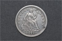 1844 Seated Liberty Half Dime