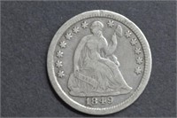 1849/6 Seated Liberty Half Dime 49 Over 6 ?