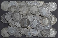 1 Roll of 50 Barber Dimes $5 FV Silver
