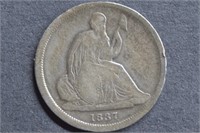 1837 Seated Liberty Dime Small Date