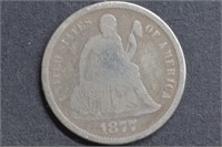 1877-CC Seated Liberty Dime