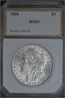 1896 Morgan Silver $1 PCI MS63
