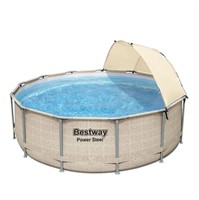 Bestway Power Steel 13' x 42" Pool Set with Canopy