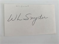 WL Snyder  signature