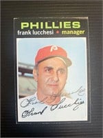Phillies Frank Lucchesi Signed Baseball Card