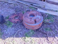 (3) Tractor Wheel Weights & (2) Concrete Wheel -