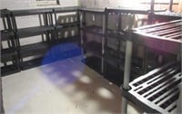 7 plastic shelving units