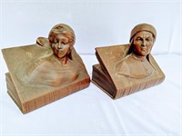 Jennings Brothers Bronze Bookends