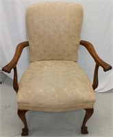 Chippendale with Damask, Claw & Ball Side Chair