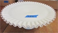 Fluted edge cake stand