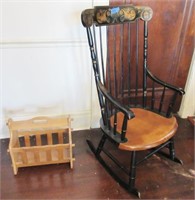 Rocking chair and magazine rack