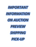 ONLINE AUCTION PREVIEW, SHIPPING & PICK UP!